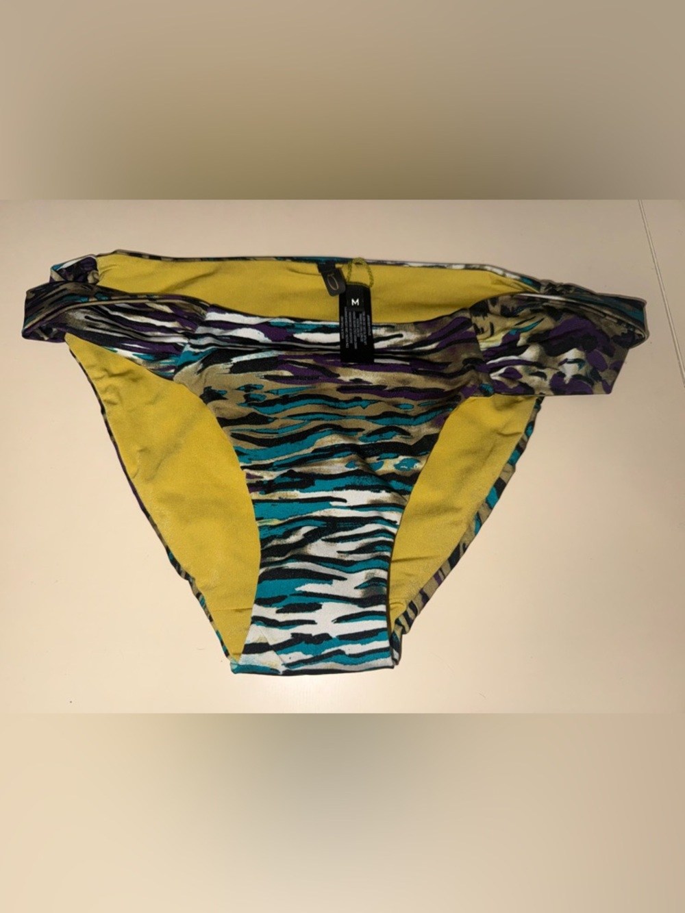 Women’s Teal Purple Zebra-Print Bikini Bottom